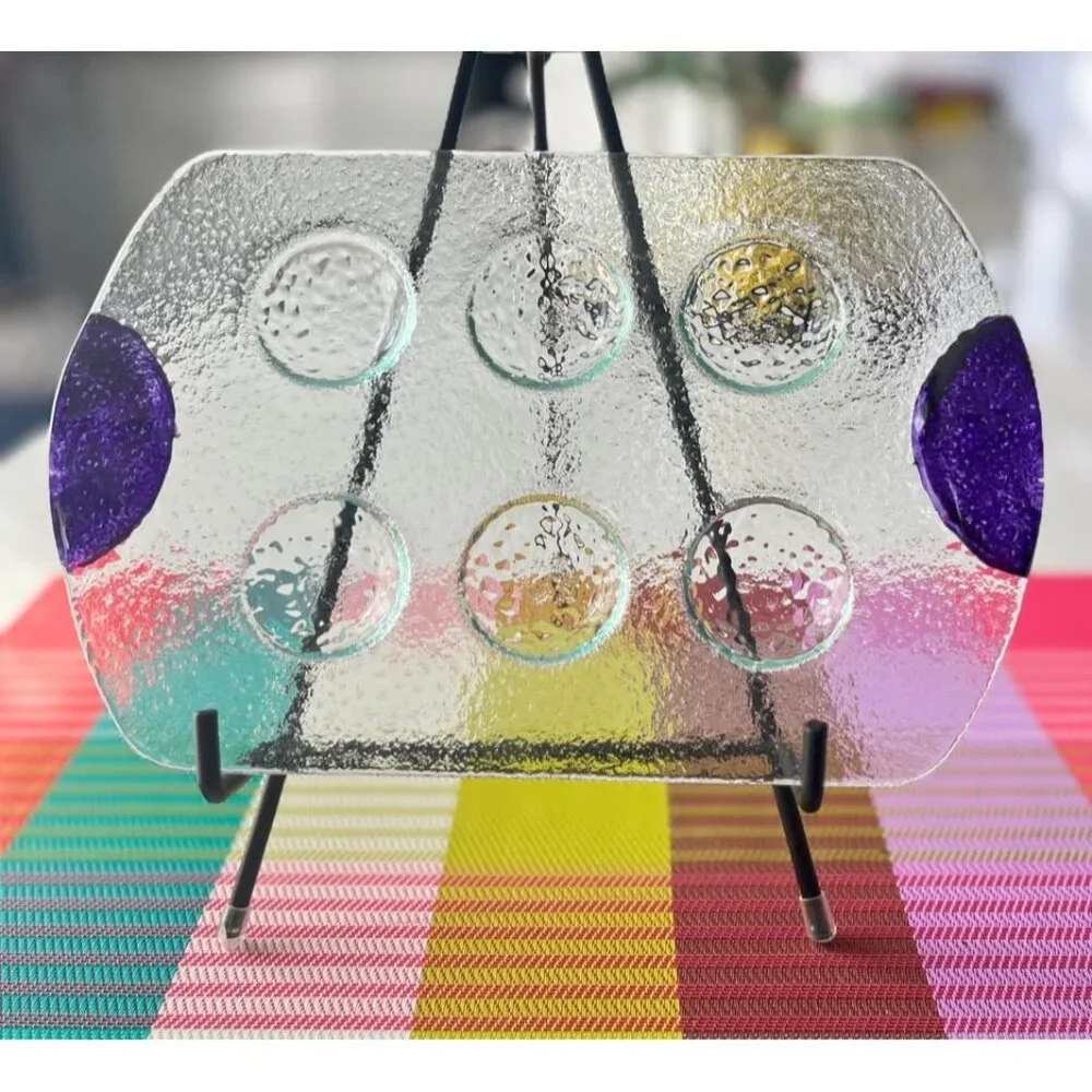 Dansk Spectra fused clear glass tray-Only